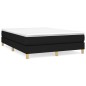 Boxspringbett mit Matratze Schwarz 140x190 cm Stoff