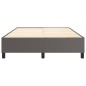 Boxspringbett Grau 140x200 cm Kunstleder