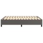 Boxspringbett Grau 140x200 cm Kunstleder