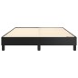 Boxspringbett Schwarz 140x190 cm Kunstleder