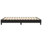 Boxspringbett Schwarz 140x190 cm Kunstleder