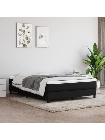 Boxspringbett mit Matratze Schwarz 140x190 cm Stoff