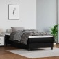 Boxspringbett Schwarz 100x200 cm Kunstleder