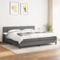 Boxspringbett mit Matratze Dunkelgrau 180x200 cm Stoff