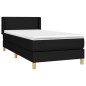 Boxspringbett mit Matratze Schwarz 90x200 cm Stoff