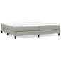 Boxspringbett mit Matratze Hellgrau 200x200 cm Stoff