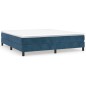 Boxspringbett mit Matratze Dunkelblau 180x200 cm Samt