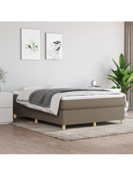 Boxspringbett Taupe 140x200 cm Stoff