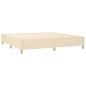 Boxspringbett Creme 200x200 cm Stoff