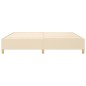 Boxspringbett Creme 200x200 cm Stoff