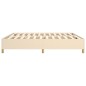 Boxspringbett Creme 200x200 cm Stoff