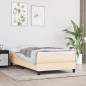 Boxspringbett Creme 90x190 cm Stoff