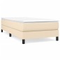 Boxspringbett Creme 90x190 cm Stoff