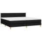 Boxspringbett mit Matratze Schwarz 200x200 cm Stoff