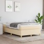 Boxspringbett Creme 120x200 cm Stoff