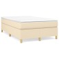 Boxspringbett Creme 120x200 cm Stoff