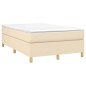 Boxspringbett Creme 120x200 cm Stoff