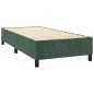 Boxspringbett Dunkelgrün 90x190 cm Samt