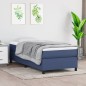 Boxspringbett Blau 90x200 cm Stoff