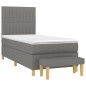 Boxspringbett mit Matratze Dunkelgrau 90x190 cm Stoff