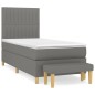 Boxspringbett mit Matratze Dunkelgrau 90x200 cm Stoff