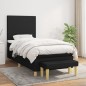 Boxspringbett mit Matratze Schwarz 90x190 cm Stoff