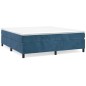 Boxspringbett Dunkelblau 200x200 cm Samt