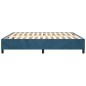 Boxspringbett Dunkelblau 200x200 cm Samt