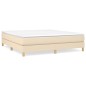 Boxspringbett Creme 180x200 cm Stoff