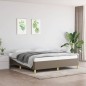 Boxspringbett Taupe 160x200 cm Stoff