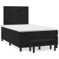 Boxspringbett mit Matratze Schwarz 120x200 cm Samt