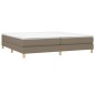 Boxspringbett Taupe 200x200 cm Stoff