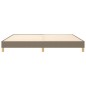 Boxspringbett Taupe 200x200 cm Stoff