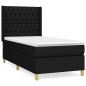 Boxspringbett mit Matratze Schwarz 90x190 cm Stoff