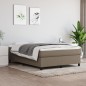 Boxspringbett mit Matratze Taupe 140x200 cm Stoff