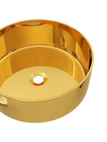 Waschbecken 40 x 15 cm Keramik GoldenHome-Essentials