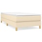 Boxspringbett Creme 80x200 cm Stoff