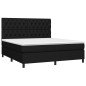 Boxspringbett mit Matratze Schwarz 160x200 cm Stoff