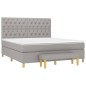 Boxspringbett mit Matratze Hellgrau 160x200 cm Stoff