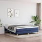 Boxspringbett Blau 160x200 cm Stoff