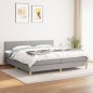 Boxspringbett mit Matratze Hellgrau 200x200 cm Stoff