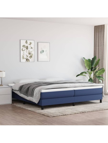 Boxspringbett Blau 200x200 cm Stoff