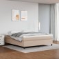 Boxspringbett Cappuccino-Braun 160x200 cm Kunstleder