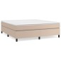 Boxspringbett Cappuccino-Braun 160x200 cm Kunstleder