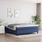 Boxspringbett Blau 160x200 cm Stoff