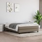 Boxspringbett Taupe 140x190 cm Stoff