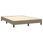 Boxspringbett Taupe 140x190 cm Stoff