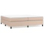 Boxspringbett Cappuccino-Braun 200x200 cm Kunstleder