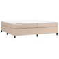 Boxspringbett Cappuccino-Braun 200x200 cm Kunstleder