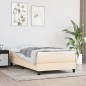 Boxspringbett mit Matratze Creme 90x200 cm Stoff